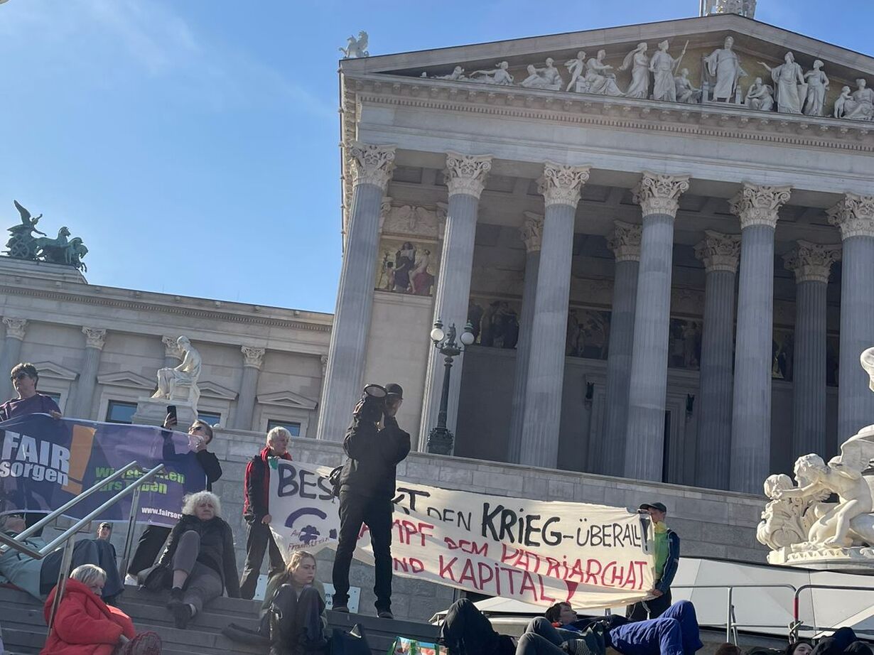 Unsere Aktion zum Weltfrauentag/Feministischen Kampftag